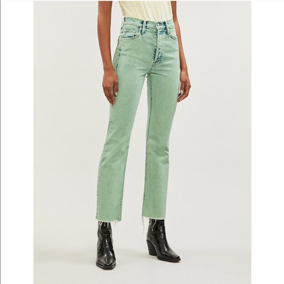 MOTHER The Tripper High Waist Fray Hem Ankle Jeans